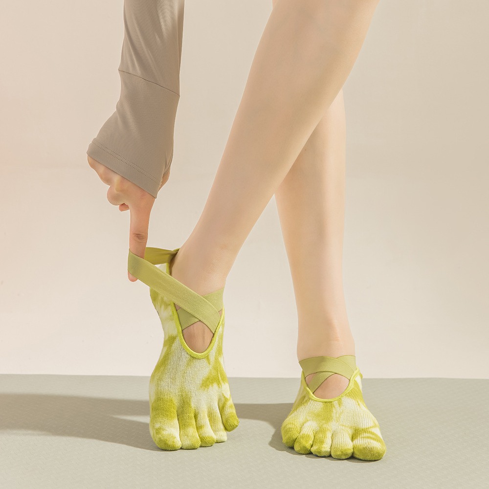 Pilates And Yoga Studio - Tie-Dye damessokken met vijf vingers voor