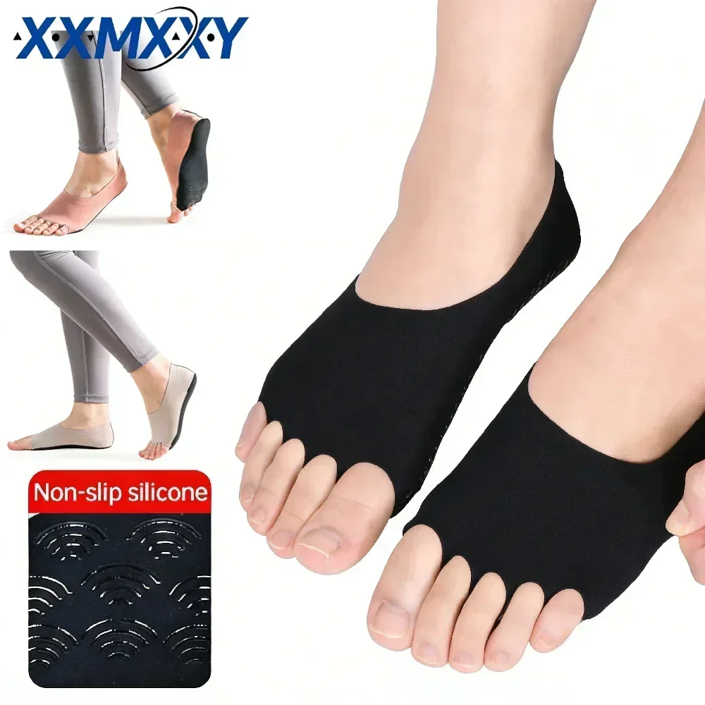 Pilates Yoga Wear - 1 paar teenloze yoga pilates sokken,