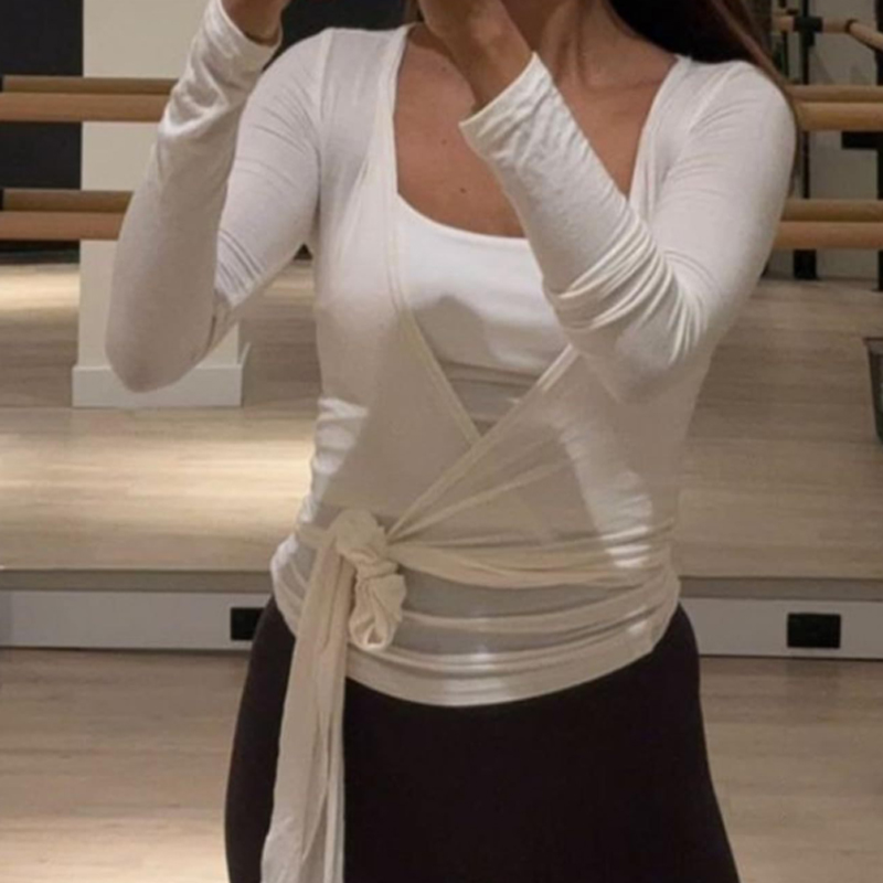Pilates V Yoga - Sexy dames crop tops met lange
