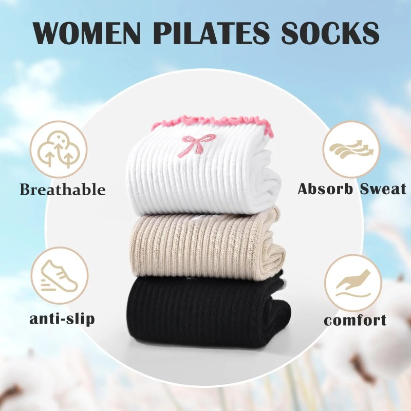 Yoga Strap Cotton - Professionele yogasokken, katoenen band met siliconen