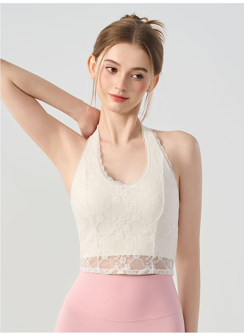 Pilates V Yoga - Sexy vrouw halter V-hals kant met