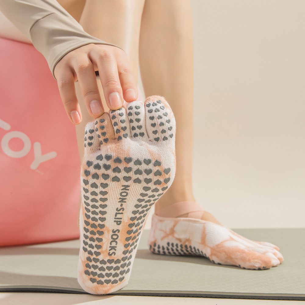 Tie-Dye damessokken met vijf v - Pilates And Yoga Studio recensie en prijs