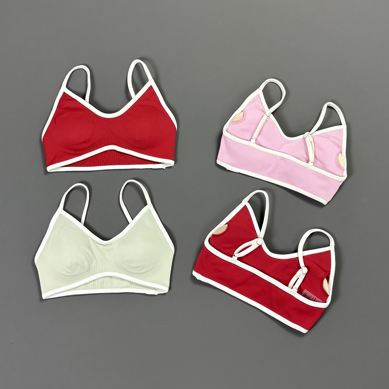 Dames Contrastline Yoga BH V-h - Yoga Strap Cotton recensie en prijs