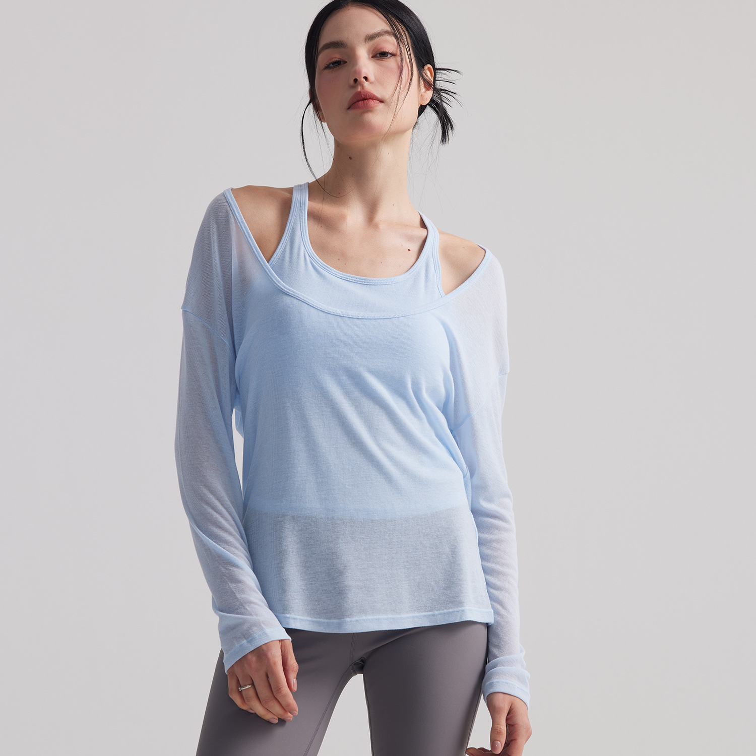 Dames loszittende semi-transpa - Pilates Yoga Outfit recensie en prijs