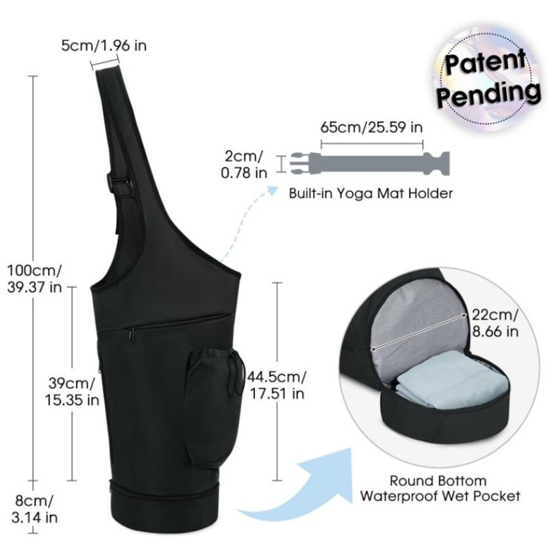 Grote yogamat draagtas met lan - Yoga Mat Bag Carrier recensie en prijs