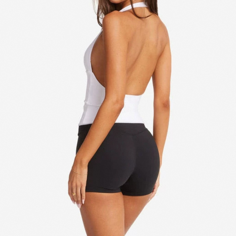 Dames Halter Neck Deep V Ruglo - Pilates V Yoga recensie en prijs